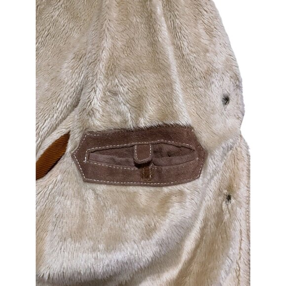 Vintage Grande Bay Suede Trucker Jacket 44 Sherpa Faux Fur Lined Western Cowboy - Picture 10 of 15